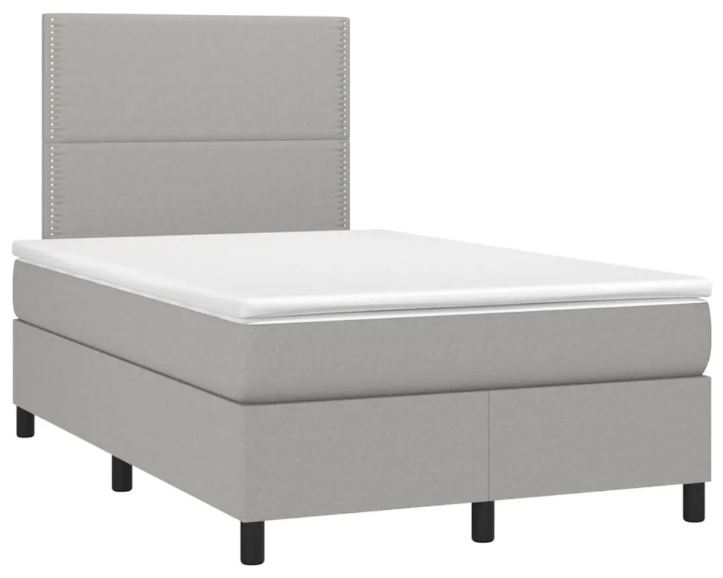 ΚΡΕΒΑΤΙ BOXSPRING ΜΕ ΣΤΡΩΜΑ ΑΝΟΙΧΤΟ ΓΚΡΙ 120X190 ΕΚ. ΥΦΑΣΜΑΤΙΝΟ 3269874