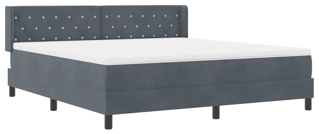 vidaXL Κρεβάτι με Ελατήρια και Στρώμα Μαύρο 100x200 εκ. Βελούδο