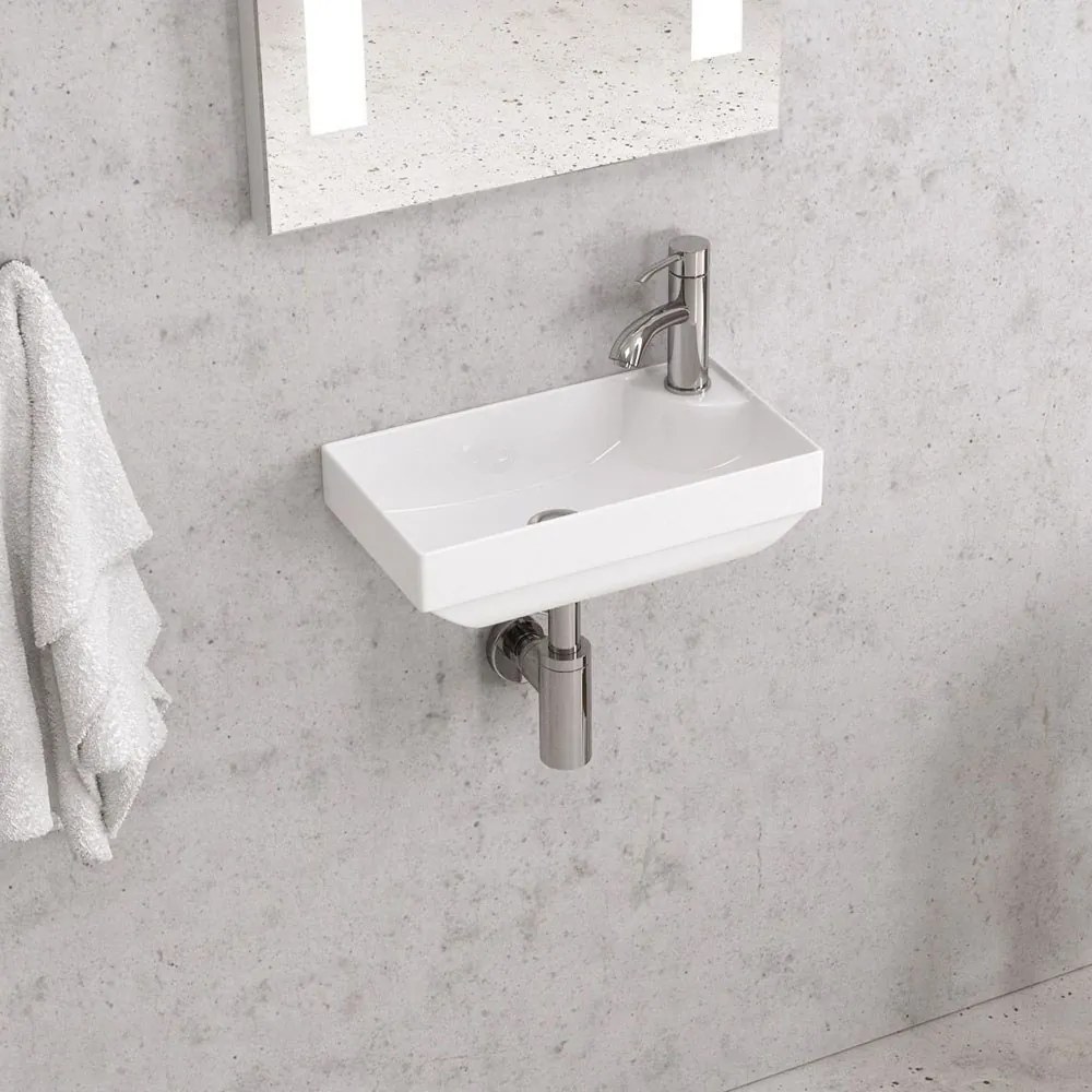 Νιπτήρας Αναρτώμενος Litos 2240 40x22x11cm White Karag Πορσελάνη