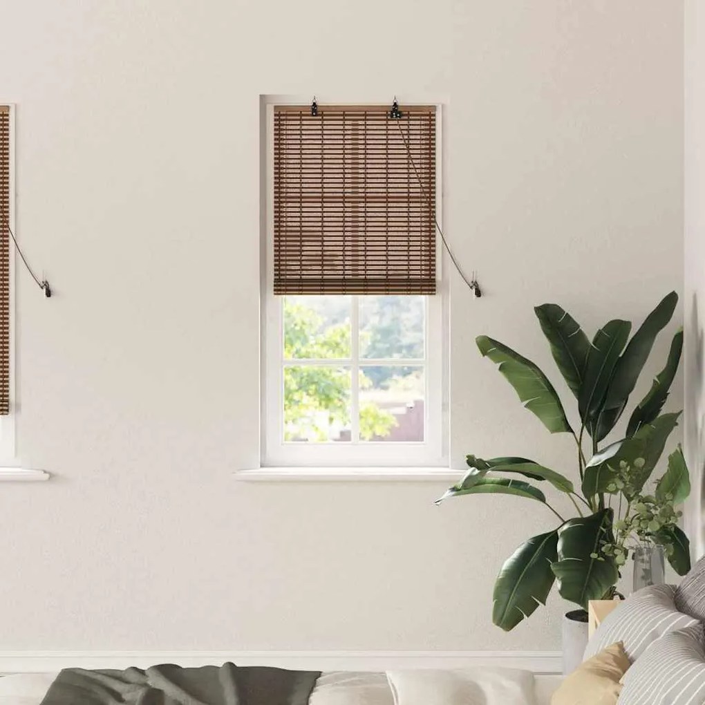 Ρόλερ με κουρτίνες Καφέ 60 x 220 εκ. Μπαμπού