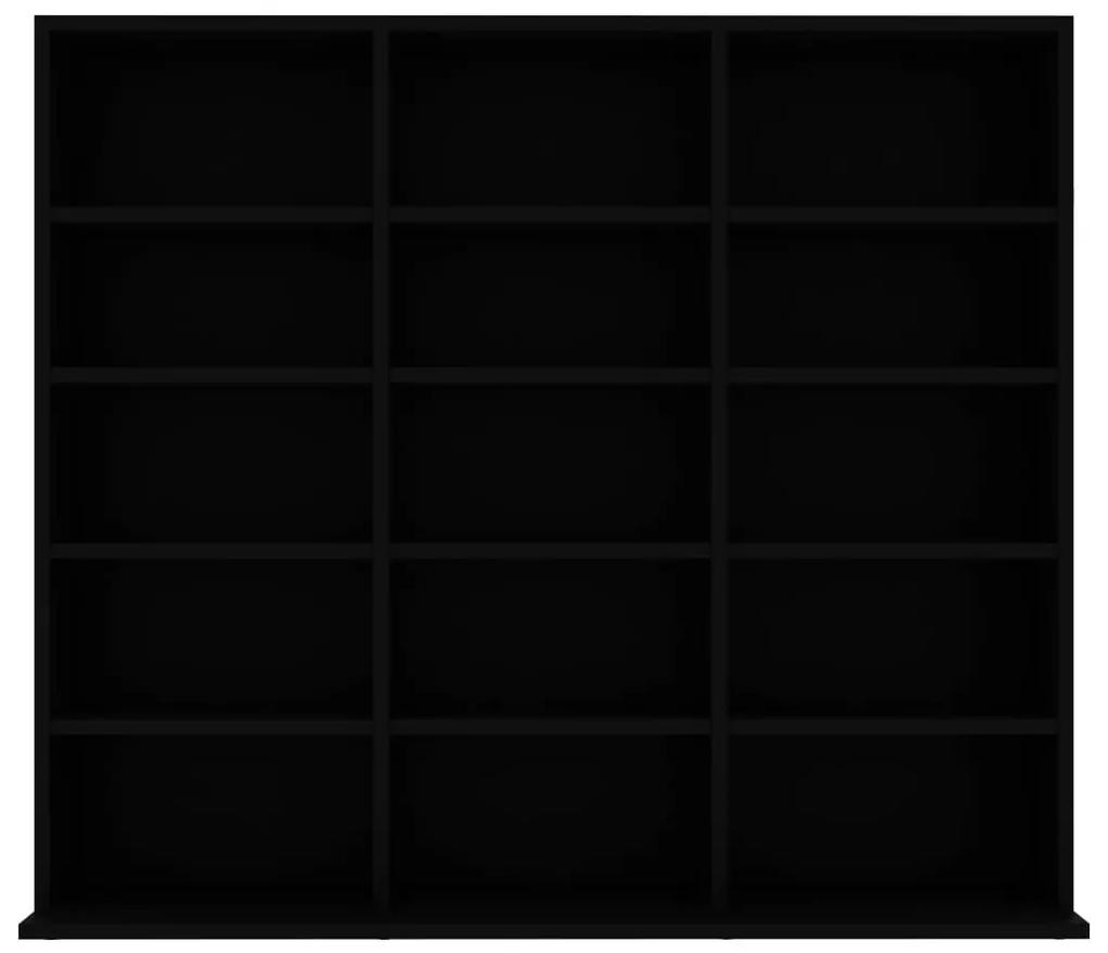 vidaXL Έπιπλο για CD Μαύρο 102 x 23 x 89,5 εκ. από Μοριοσανίδα