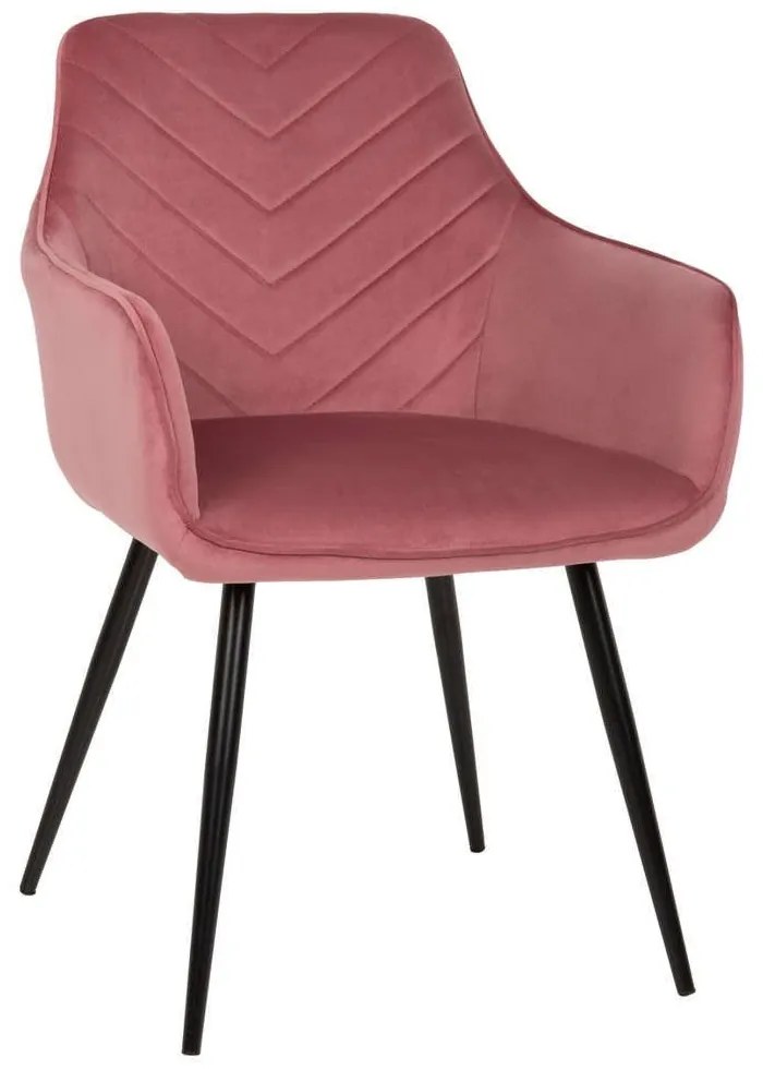 Πολυθρόνα Latrell HM8582.02 55x57x84cm Με Μαύρα Μεταλλικά Πόδια Βελούδινη Rotten Apple Βελούδο Velvet, Metal