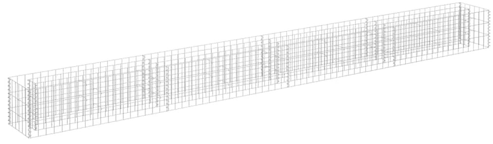 vidaXL Συρματοκιβώτιο-Γλάστρα Υπερυψωμένη 360x30x30 εκ. Γαλβ. Χάλυβας