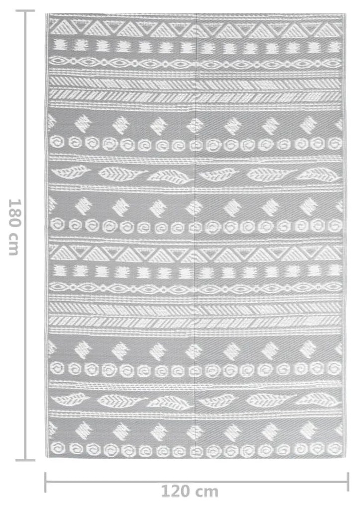 Χαλί εξωτερικού χώρου ARAKIL Γκρι 120x180 cm PP 316970