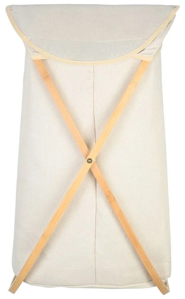 ESTIA ΚΑΛΑΘΙ ΑΠΛΥΤΩΝ BAMBOO ESSENTIALS 40x40x70cm ΜΕ ΘΗΚΗ ΠΟΛΥΕΣΤΕΡΑ ΠΤΥΣΣΟΜΕΝΟ ΜΠΕΖ