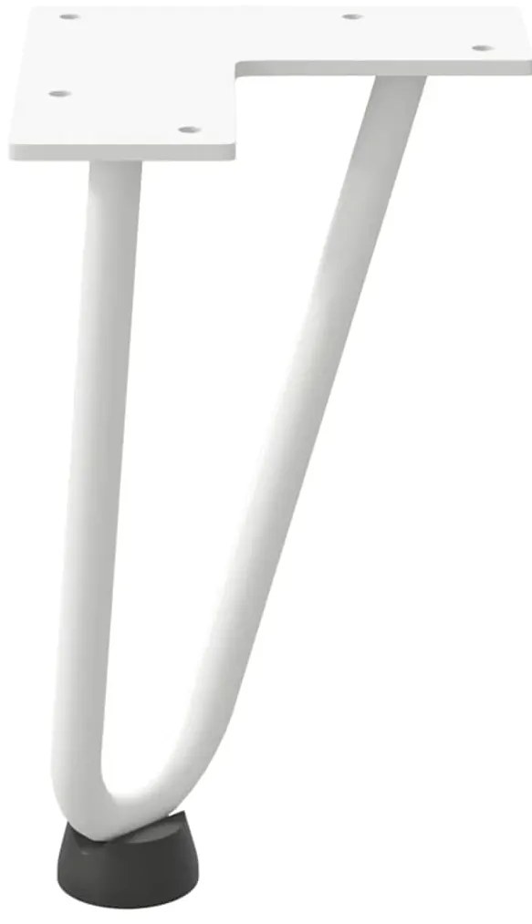 vidaXL Πόδια Φουρκέτας για Τραπεζάκι Σαλονιού 4 τεμ. Λευκά 20 εκ. από Μασίφ Ατσάλι