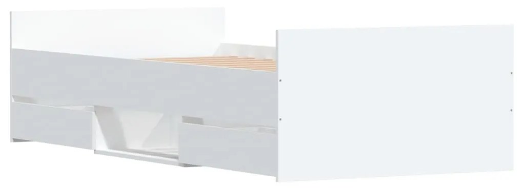 Πλαίσιο Κρεβατιού με Κεφαλάρι και Ποδαρικό Λευκό 90 x 190 εκ. - Λευκό