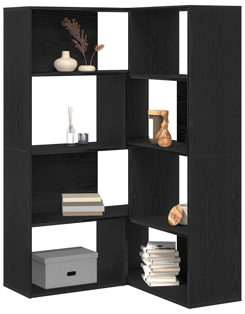 vidaXL Γωνιακό Ντουλάπι Μαύρη Δρυς 140x30x140 εκ Επεξεργασμένο Ξύλο