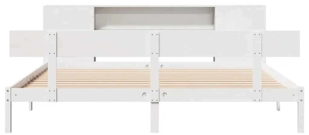 vidaXL Κρεβάτι Βιβλιοθήκη Χωρίς Στρώμα 180x200 εκ Μασίφ Ξύλο Πεύκου