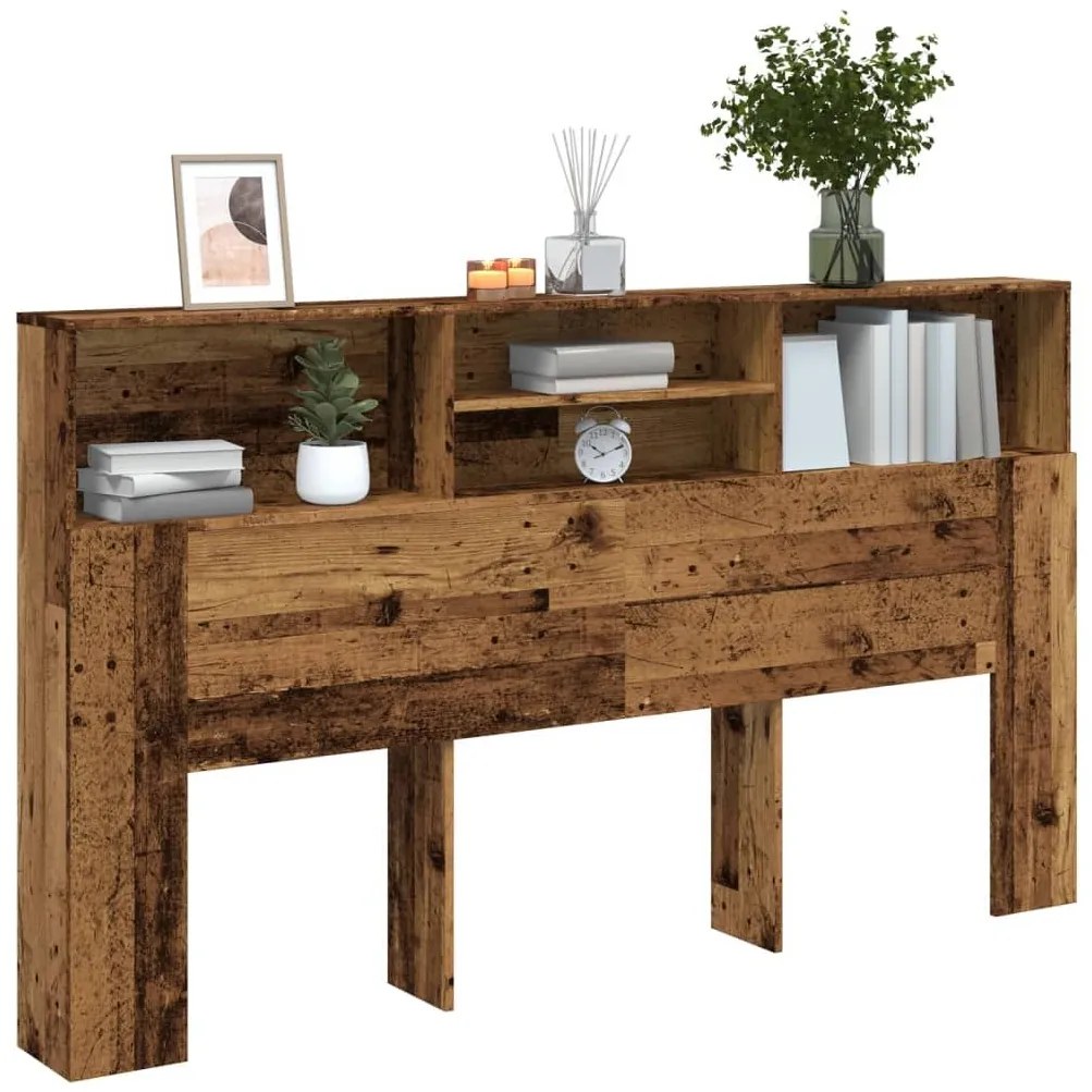 Ντουλάπι κεφαλάρι Παλιό ξύλο 180x19x103,5 cm Ξύλο μηχανής 856872