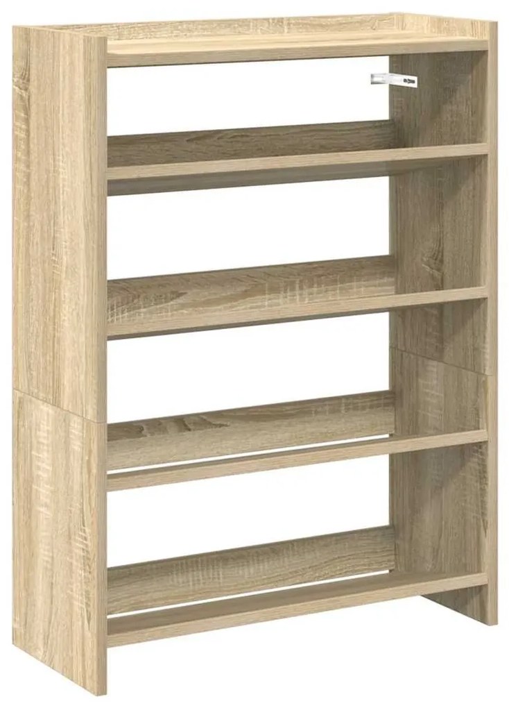 Ράφι παπουτσιών Sonoma Oak 60x25x81 cm Κατασκευασμένο ξύλο - Καφέ