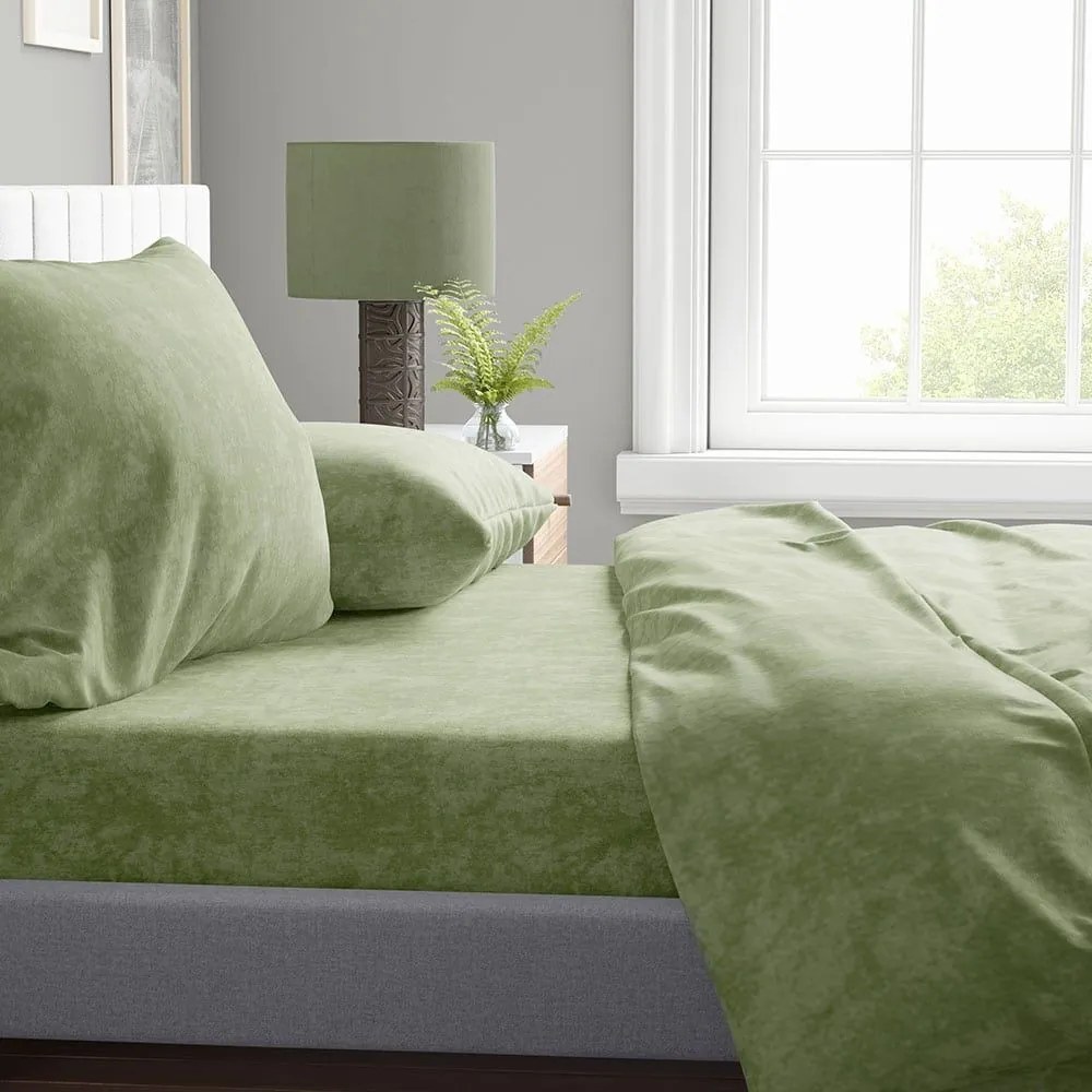 Σεντόνια Shadow (Σετ 4τμχ) 24 Lime Green DimCol Υπέρδιπλο 240x270cm Βαμβάκι-Πολυέστερ