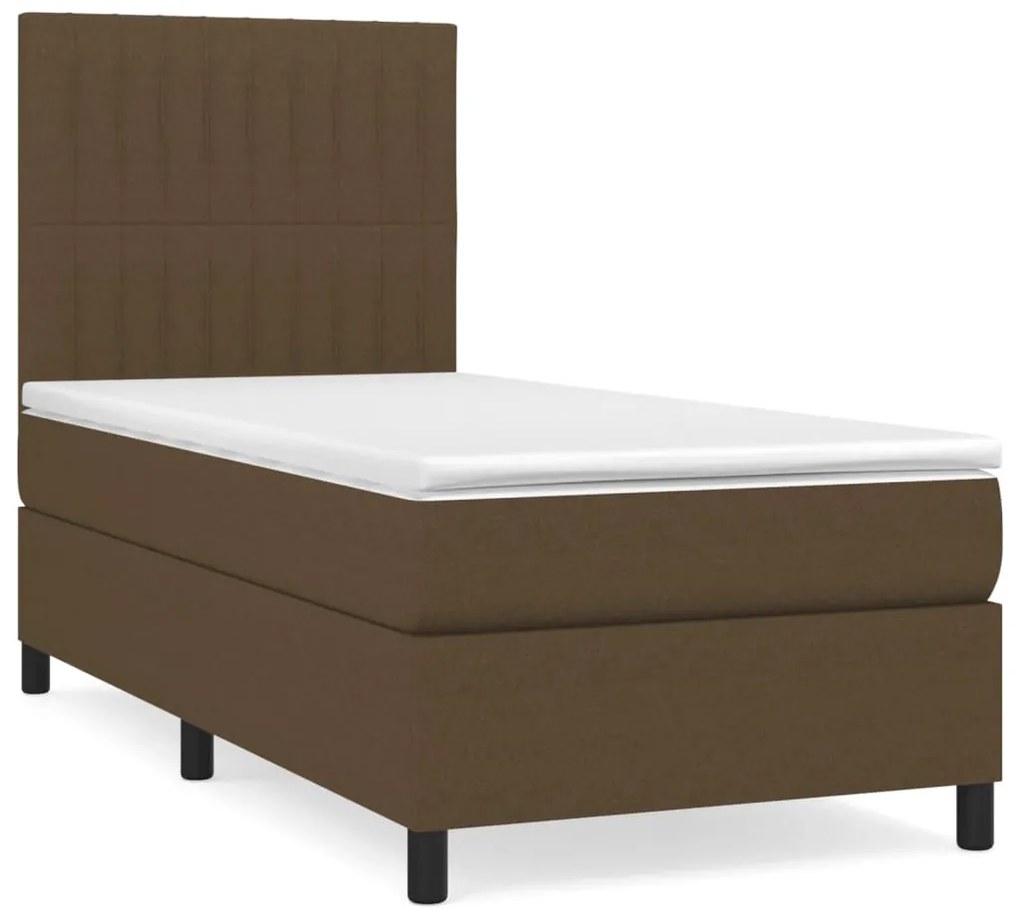 ΚΡΕΒΑΤΙ BOXSPRING ΜΕ ΣΤΡΩΜΑ ΣΚΟΥΡΟ ΚΑΦΕ 80X200 ΕΚ. ΥΦΑΣΜΑΤΙΝΟ 3141892