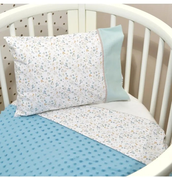 Oliver Baby Des.403 Minky Κουβέρτα Κούνιας Διπλής Όψης Μέντα 100x150