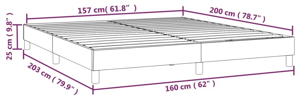 Πλαίσιο Κρεβατιού Ροζ 160x200 εκ. Βελούδινο 3120783