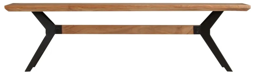 vidaXL Πάγκος Τραπεζαρίας 160x40x45 εκ. από Μασίφ Ξύλο Ακακίας/Ατσάλι