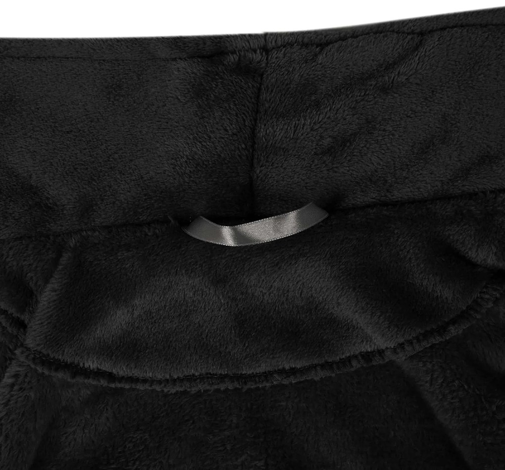 vidaXL Ρόμπα χωρίς Κουκούλα Μαύρο s Φανέλα