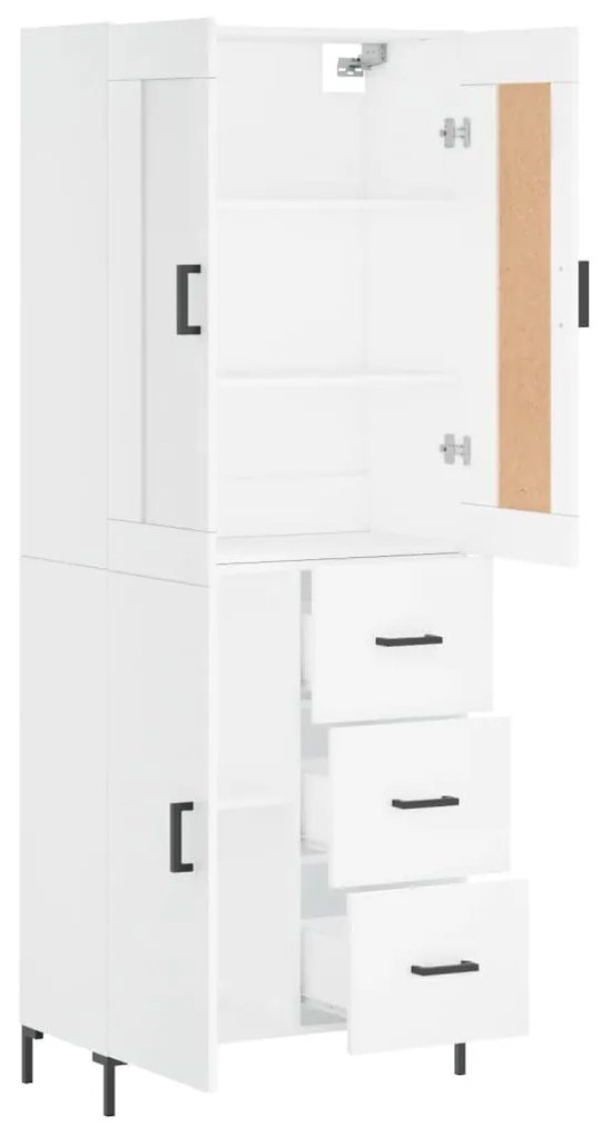 vidaXL Ντουλάπι Λευκό 69,5x34x180 εκ. από Επεξεργασμένο Ξύλο