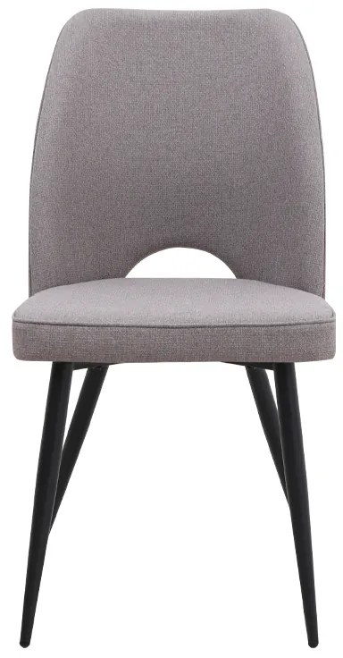 Καρέκλα τραπεζαρίας Christy Megapap ανοιχτό μπεζ ύφασμα - μεταλλικό μαύρο πόδι 47x59x90εκ.