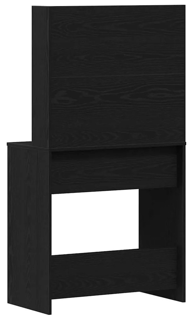 vidaXL Τραπέζι περιποίησης με συρτάρι Μαύρη Οξυά 74,5 x 40 x 141 cm