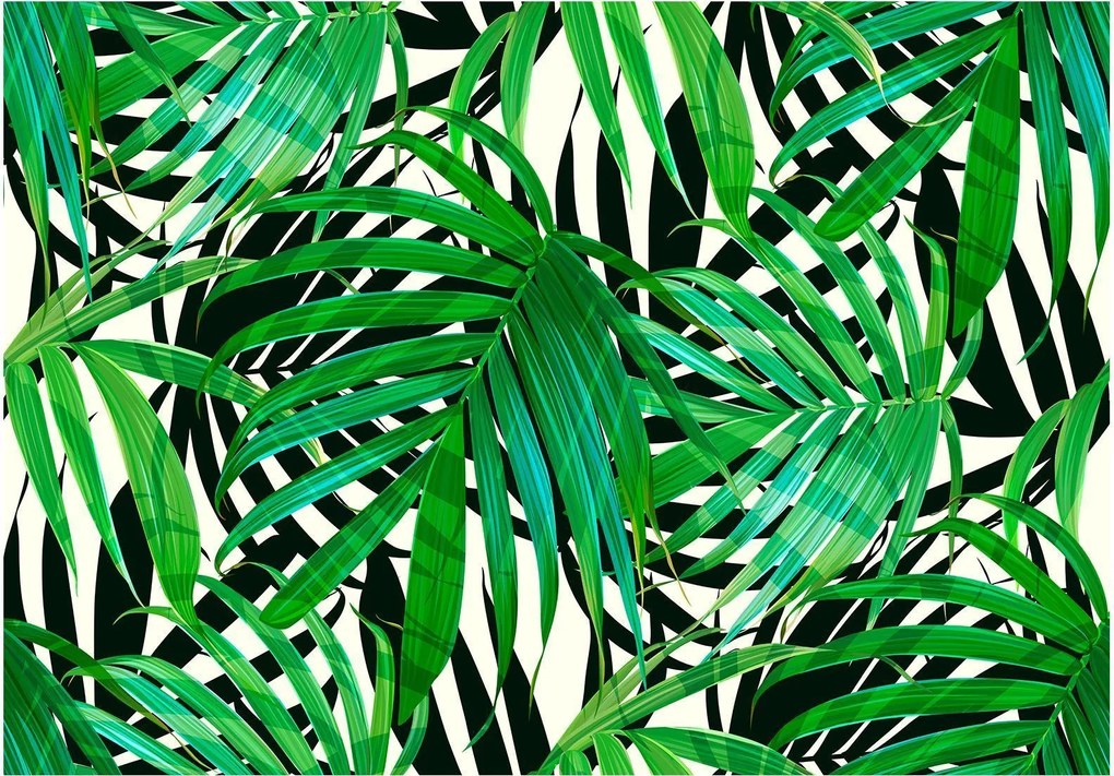 Αυτοκόλλητη φωτοταπετσαρία - Tropical Leaves - 147x105