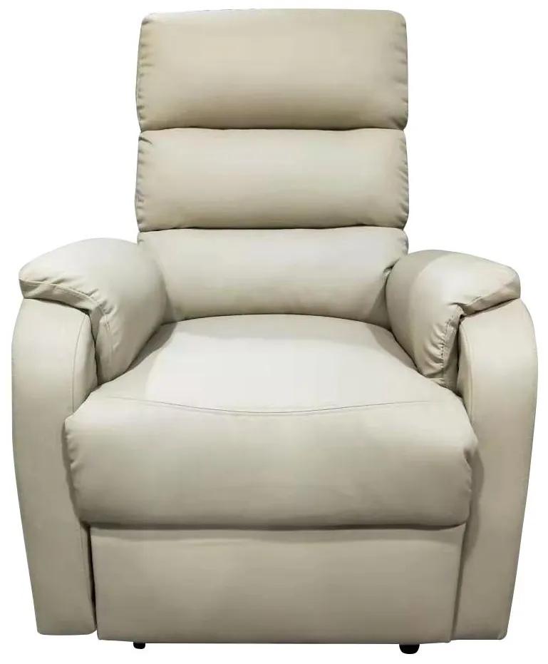 Πολυθρόνα Relax Με Μασάζ ΗΑΝΑ Μπεζ PU 77x90x99cm