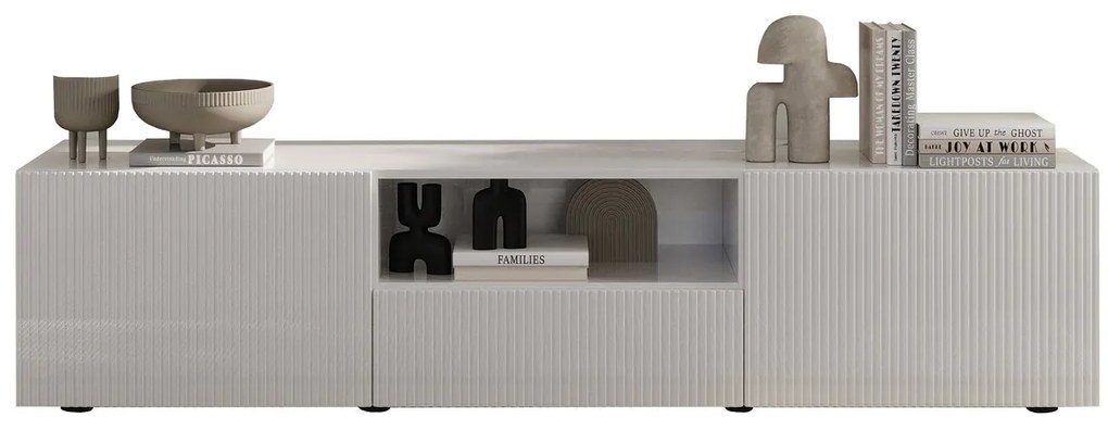 Έπιπλο Τηλεόρασης Ανθρακί Οξειδωμένο 121x43x57