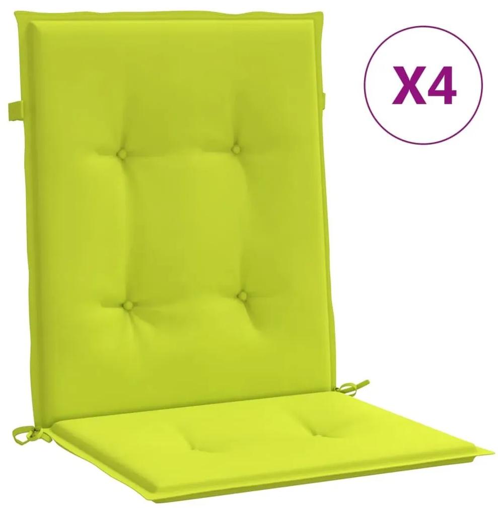 Μαξιλάρια Καρέκλας Κήπου Πλάτη 4τεμ ΑνΠράσινα 100x50x3εκ Oxford - Πράσινο