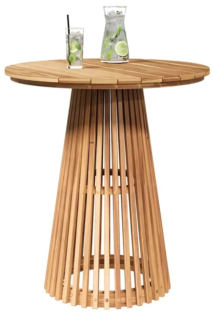 vidaXL Τραπέζι Κήπου για Φαγητό Καφέ 70 x 70 x 75 cm Μασίφ ξύλο teak