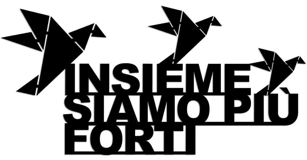 Διακοσμητικό Τοίχου Insieme 891TNL3502 60x30cm Black Wallity Μέταλλο