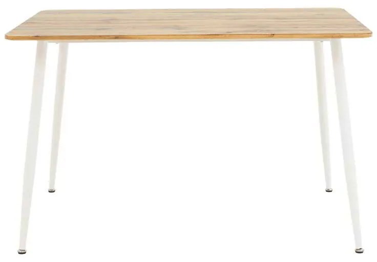Τραπεζαρία Cuba-Caron pakoworld σετ 5τεμ sonoma-λευκό 120x80x75εκ