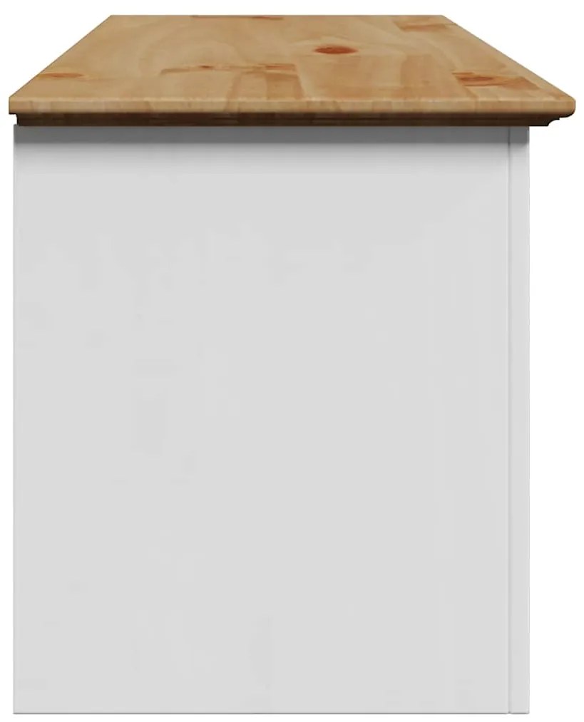 Πάγκος διαδρόμου vidaXL BODO Λευκό και καφέ 114x40x45 cm