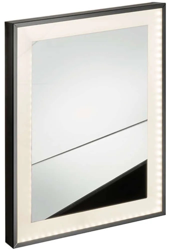 Καθρέπτης Με Φωτισμό Και Πλαίσιο LD-BM-6090 24W 60x90cm Black Karag Steel,Glass