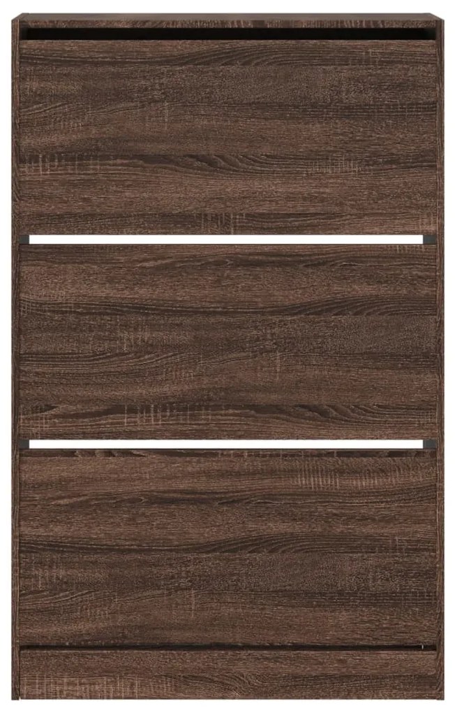 vidaXL Παπουτσοθήκη Καφέ δρυς 80x21x125,5 εκ. από Επεξεργασμένο Ξύλο