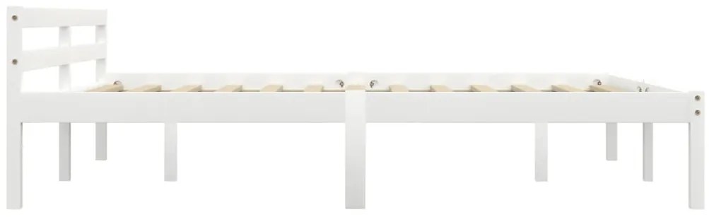 vidaXL Πλαίσιο Κρεβατιού Λευκό 180 x 200 εκ. από Μασίφ Ξύλο Πεύκου