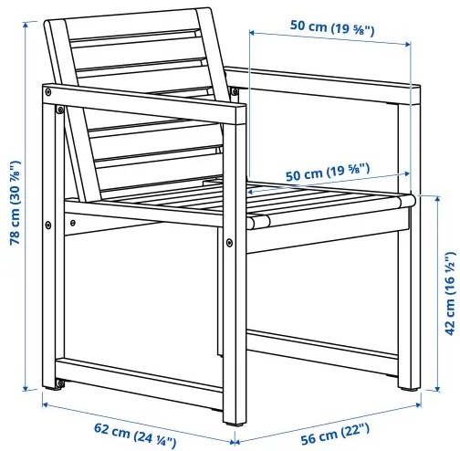 NÄMMARÖ καρέκλα με μπράτσα, εξωτερικού χώρου 905.111.05