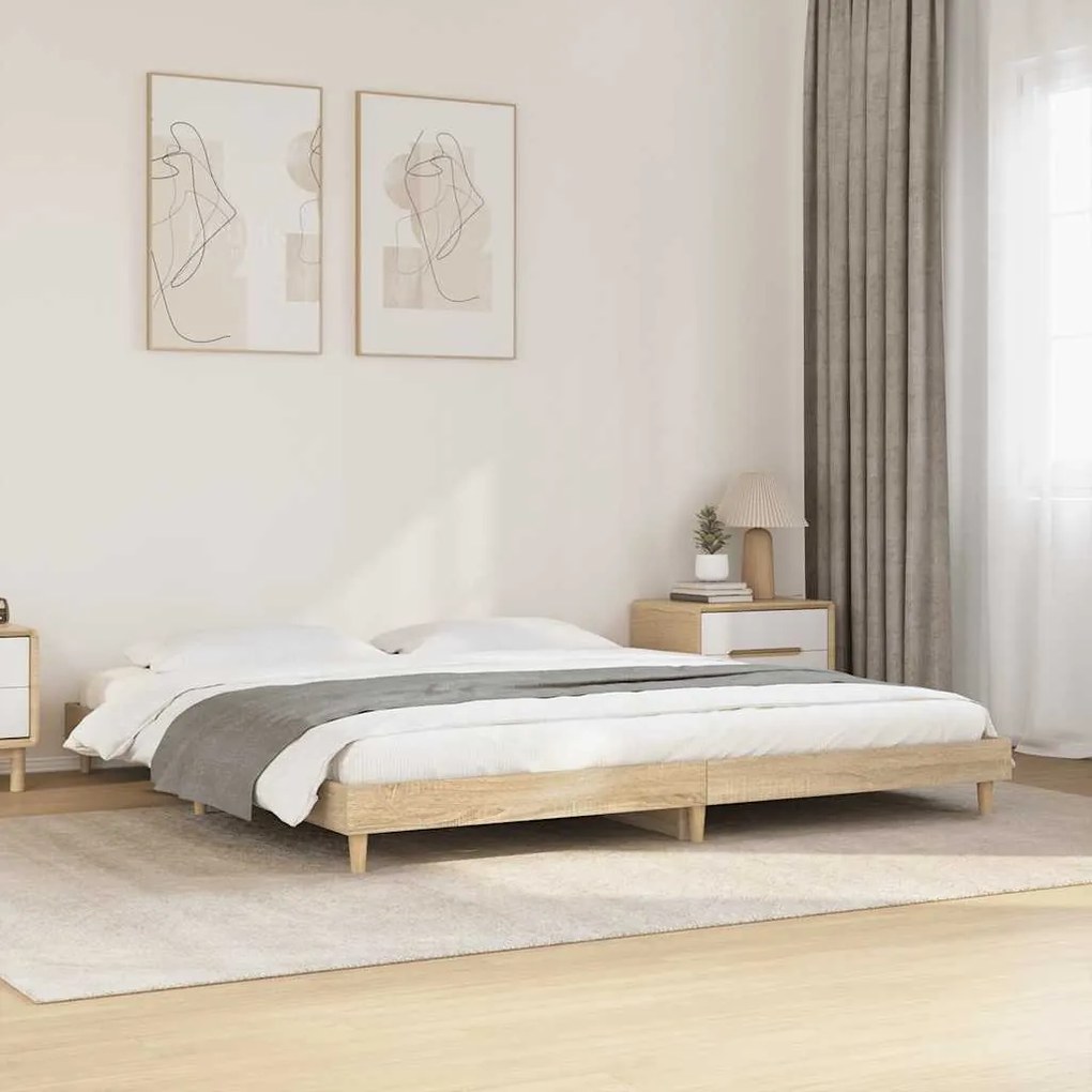 vidaXL Πλαίσιο κρεβατιού χωρίς στρώμα 180x200 εκ. Επεξεργασμένο Ξύλο