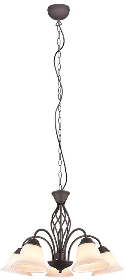 Φωτιστικό Οροφής Rustica 101000524 5xE14 40W Φ60cm 150cm Rust Trio Lighting Metal