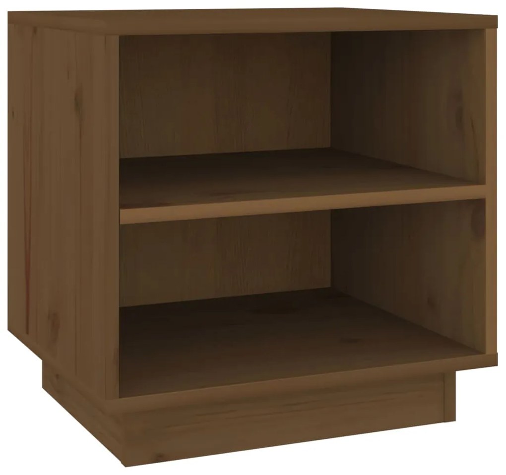 vidaXL Κομοδίνο Καφέ Μελί 40 x 34 x 40 εκ. από Μασίφ Ξύλο Πεύκου