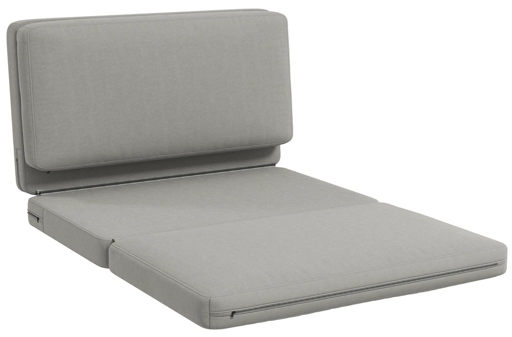 HOMCOM Πολυθρόνα 2-σε-1 Αναδιπλούμενη, Στρώμα Επισκέπτη, Διαχωρίσιμη, Πλάτους 120 cm, Ανοιχτό Γκρι