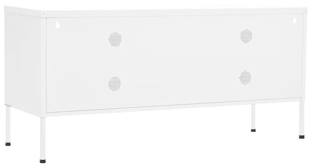 Έπιπλο Τηλεόρασης Λευκό 105x35x50 εκ. από Ατσάλι - Λευκό