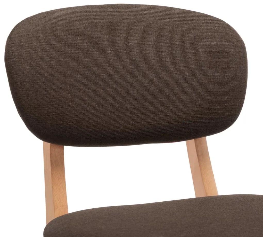 vidaXL Σκαμπό Μπαρ 2 τεμ. Καφέ Υφασμάτινα