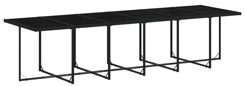 vidaXL Σετ Τραπεζαρίας Κήπου 17 τεμ Μαύρο από Συνθ. Ρατάν με Μαξιλάρια