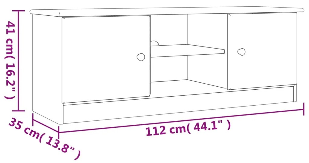 ΈΠΙΠΛΟ ΤΗΛΕΟΡΑΣΗΣ ALTA ΛΕΥΚΟ 112X35X41ΕΚ. ΑΠΟ ΜΑΣΙΦ ΞΥΛΟ ΠΕΥΚΟΥ 353936