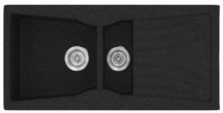 Sanitec Classic 329 Granite Black Ένθετος Νεροχύτης