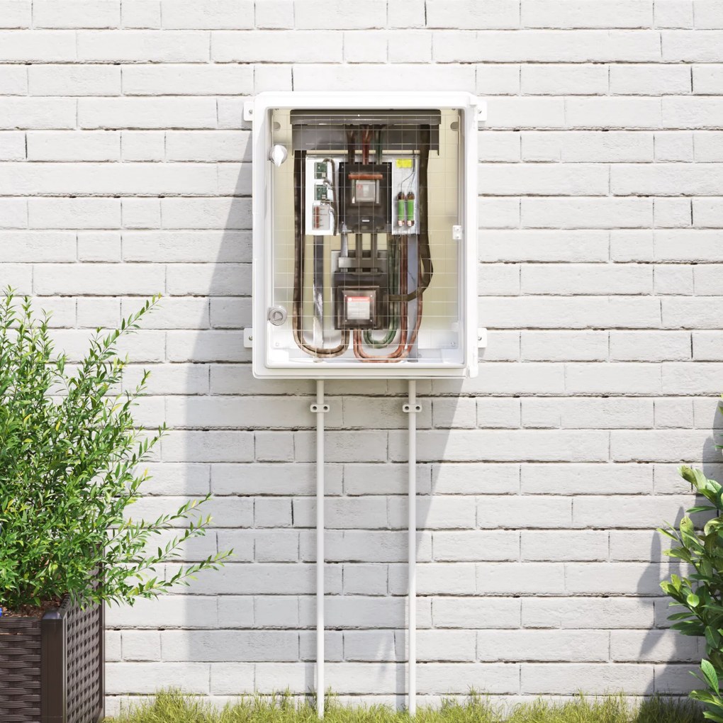 vidaXL Κονσόλα Ελέγχου IP65 Αδιάβροχη Γκρι 40x17,5x50 εκ. από Πλαστικό ABS