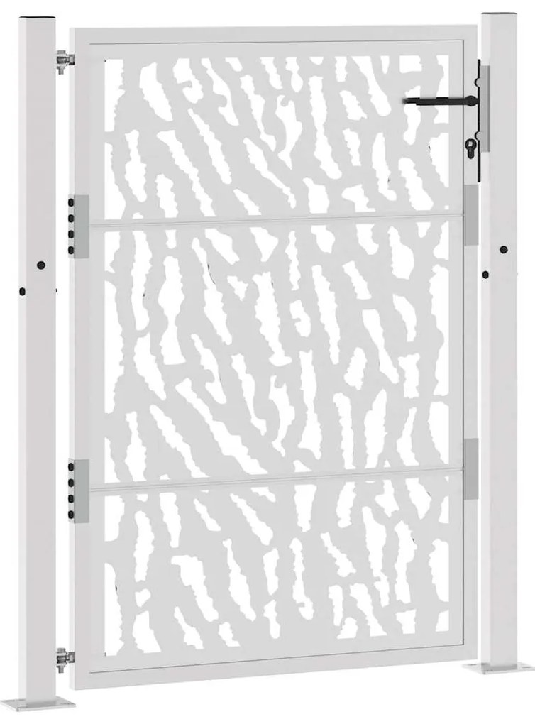 Πύλη κήπου 105x130 cm από διαβρωμένο χάλυβα με σχεδιασμό ίχνους - Καφέ