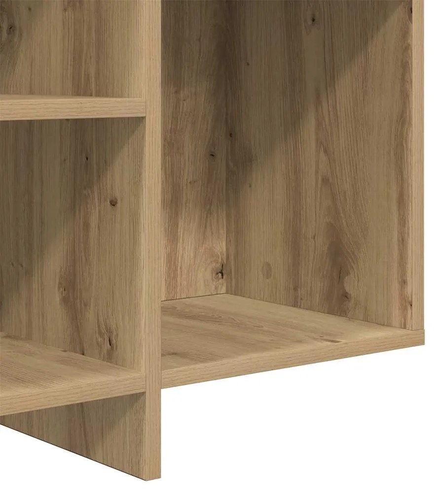 vidaXL Πλαϊνό γραφείο artisan δρυς 120 x 30 x 75 εκ Επεξεργασμένο ξύλο