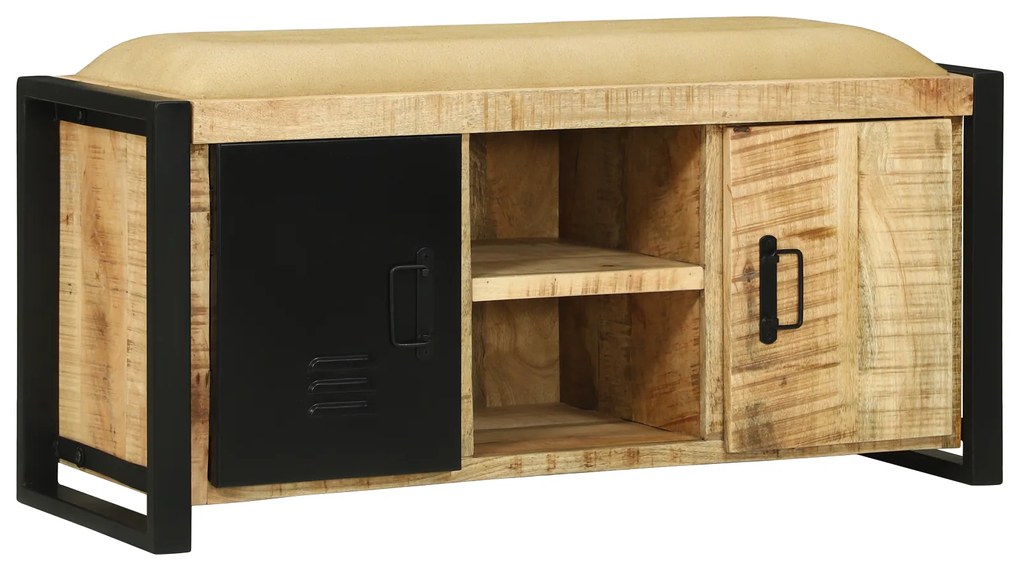 vidaXL Παγκάκι ντουλάπα 100x35x50 cm Χοντρό ξύλο μάνγκο