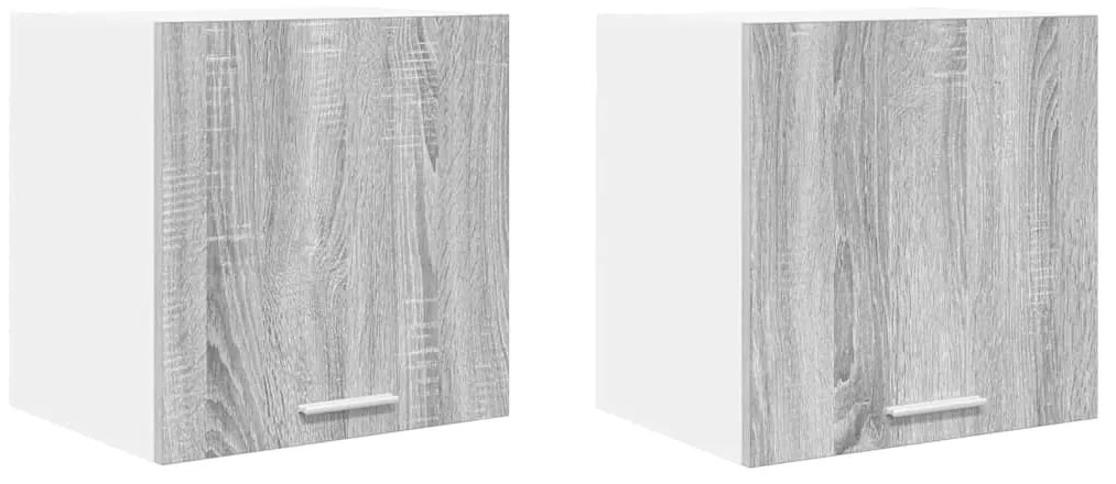 vidaXL Κρεμαστό ντουλάπι 2 pcs Γκρι Σομόνα και Λευκό 40 x 31 x 40 εκ.